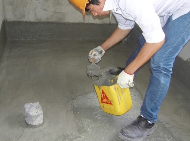 Nhiều vật liệu chống thấm nhà vệ sinh được sử dụng