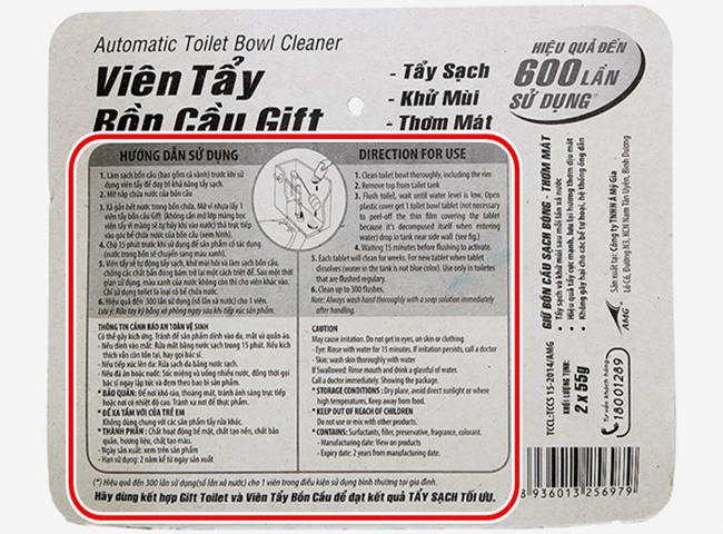 Xem kỹ hướng dẫn sử dụng của nhà sản xuất trước khi dùng