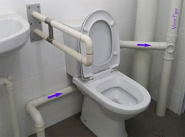 Xử lý bồn cầu xả nước kêu to bằng cách kiểm tra ống dẫn khí