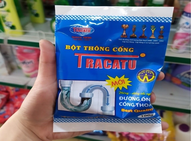 Bột thông tắc bồn cầu cực mạnh toilet Tracatu