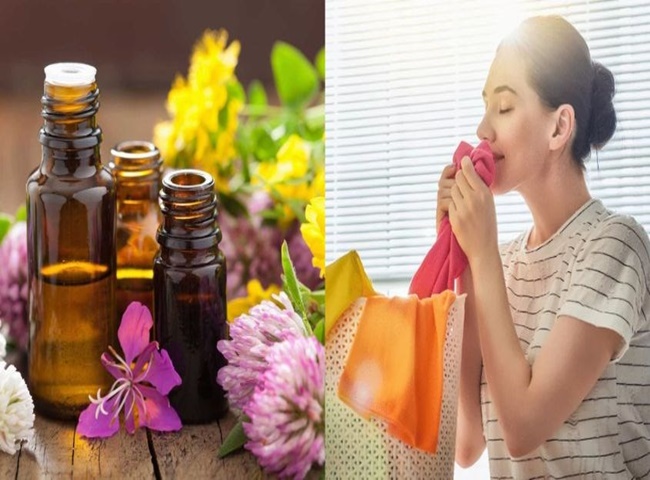 Sử dụng tinh dầu hoặc nước hoa khử m&ugrave;i mồ h&ocirc;i quần &aacute;o