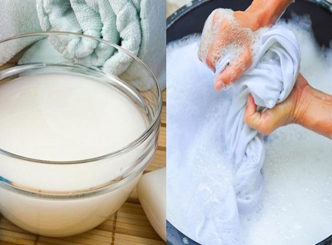 Khử m&ugrave;i mồ h&ocirc;i tr&ecirc;n quần &aacute;o bằng nước vo gạo